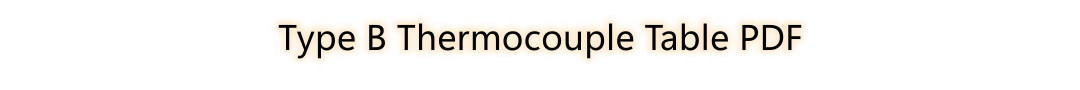 Type B Thermocouple