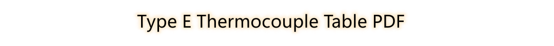 Type E Thermocouple