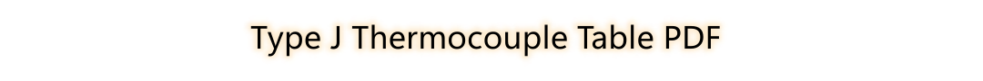 Type J Thermocouple