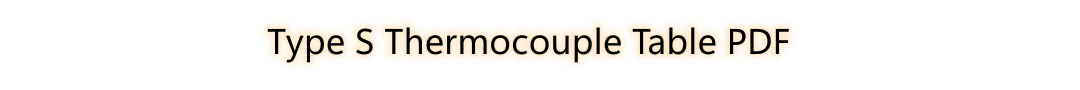 Type S Thermocouple