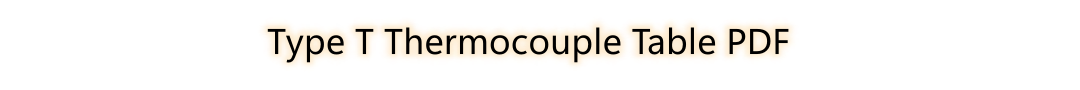 Type T Thermocouple